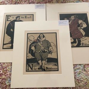 Lithograph set of 3